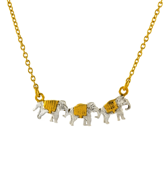 Alex Monroe - Marching Elephants Necklace