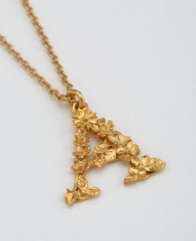 Alex Monroe - Floral Letter A Necklace