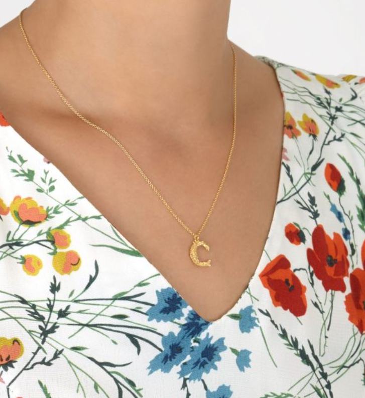 Alex Monroe - Floral Letter C Necklace