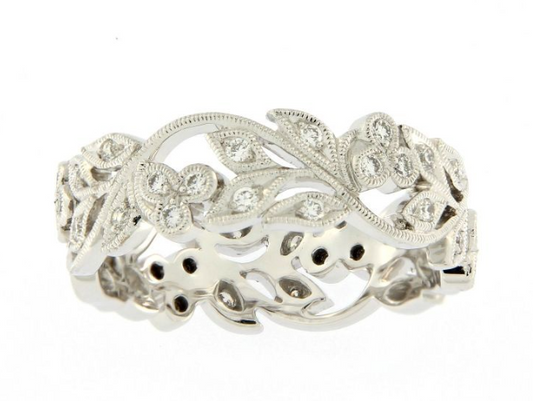 UNGAR & UNGAR SPRING BLOSSOM RING 18ct White gold and Diamond