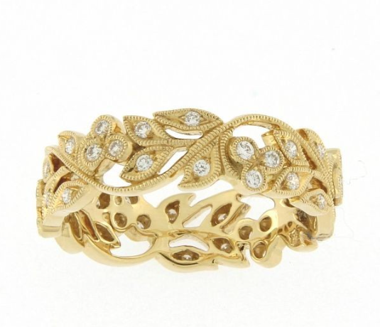 UNGAR & UNGAR SPRING BLOSSOM RING 18ct Yellow gold and Diamond