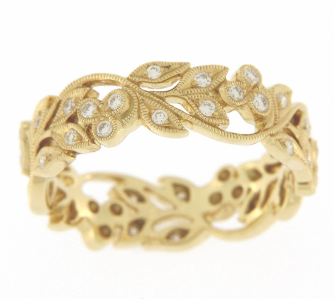 UNGAR & UNGAR SPRING BLOSSOM RING 18ct Yellow gold and Diamond