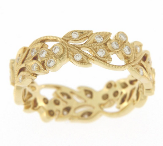 UNGAR & UNGAR SPRING BLOSSOM RING 18ct Yellow gold and Diamond