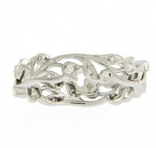 UNGAR & UNGAR TULIP RING 18ct White gold and Diamond