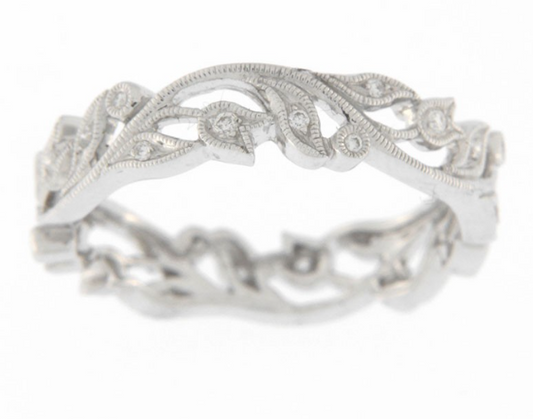 UNGAR & UNGAR TULIP RING 18ct White gold and Diamond