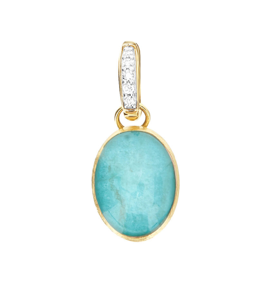 Nanis - 18ct Gold BOULES AMAZONITE NECKLACE SMALL