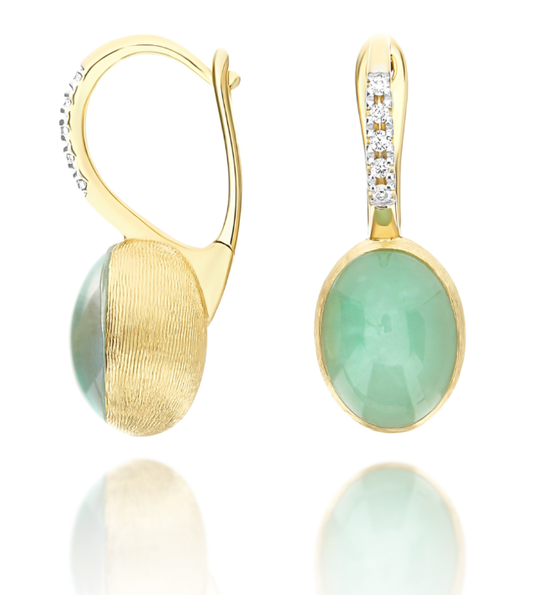 Nanis - 18ct Gold BOULES JADEITE EARRINGS SMALL
