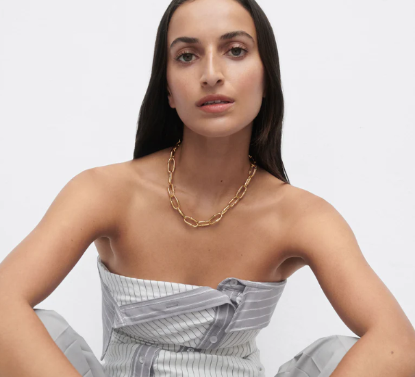 PDPAOLA LOOP CHAIN NECKLACE