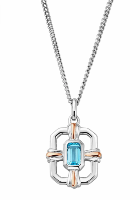 Clogau Enchanted Gateways Silver and Swiss Blue Topaz Pendant