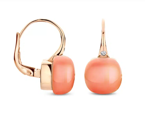 BIGLI - MINI SWEETY - Coral and Milky Quartz