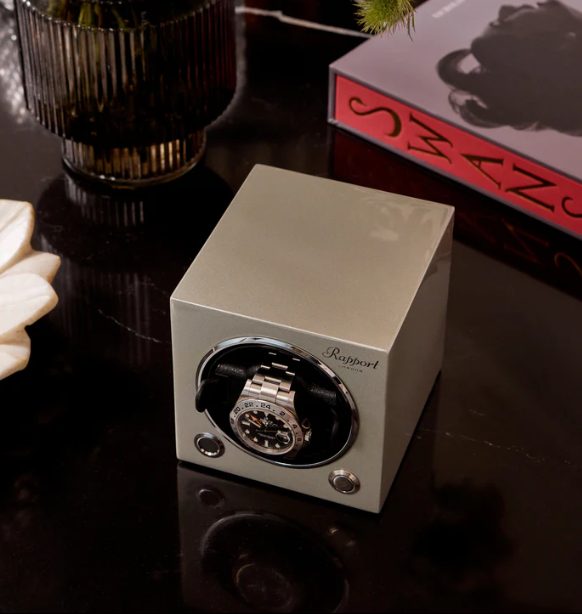 Rapport Watch Winders - Evo Cube Watch Winder Platinum Silver