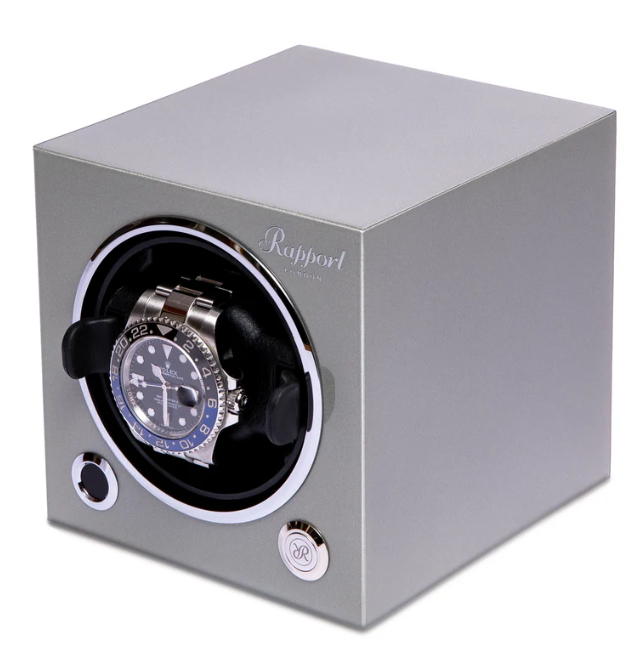 Rapport Watch Winders - Evo Cube Watch Winder Platinum Silver