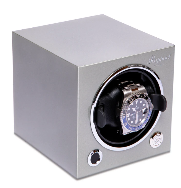 Rapport Watch Winders - Evo Cube Watch Winder Platinum Silver