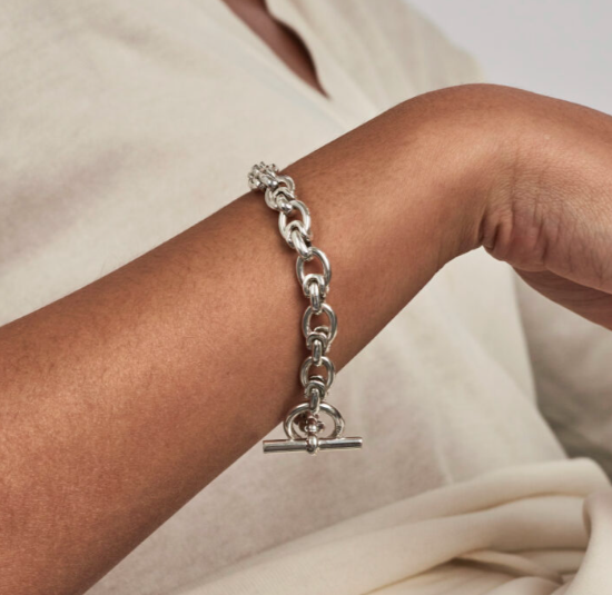 Tilly Sveaas Small Silver Interlock Bracelet