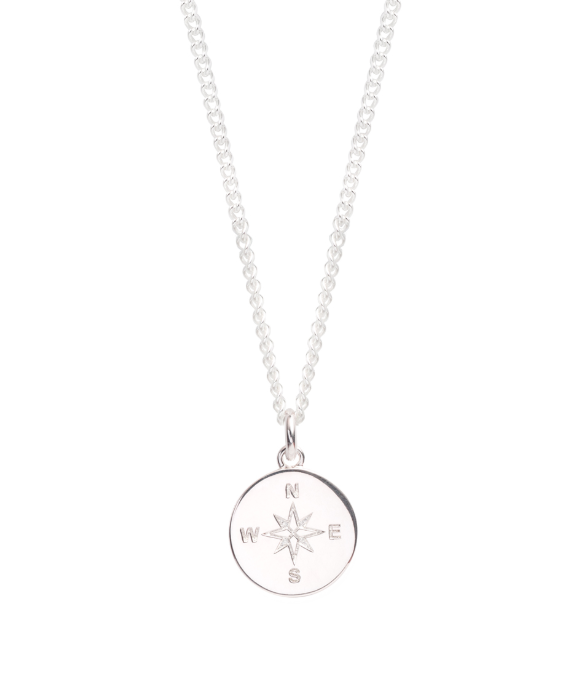 Tilly Sveaas Large Silver Compass Necklace