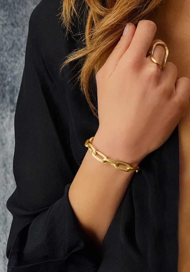 Nanis - "Libera" gold chain bracelet with diamonds
