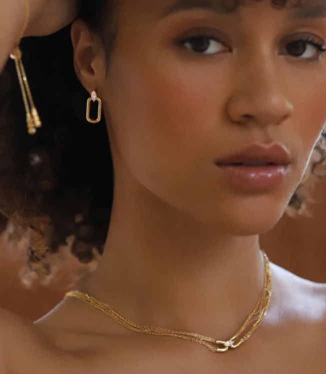 CARAT LONDON Tori Earrings Gold Vermeil