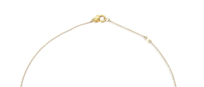 Nanis - "Azure" pendant necklace with gold, diamonds and aquamarine pendant (large)