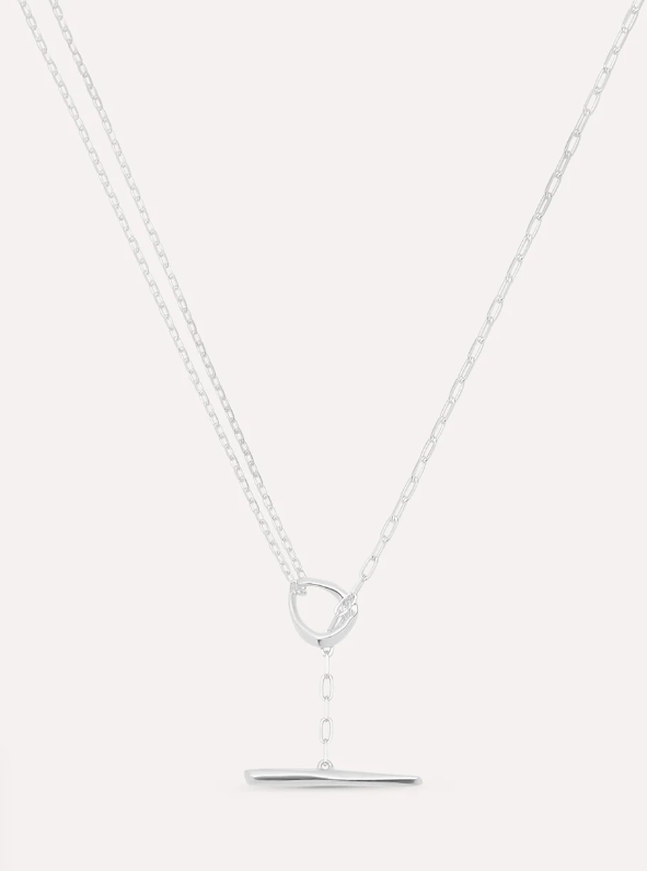 THALASSA FACETED SMALL T-BAR LARIAT
