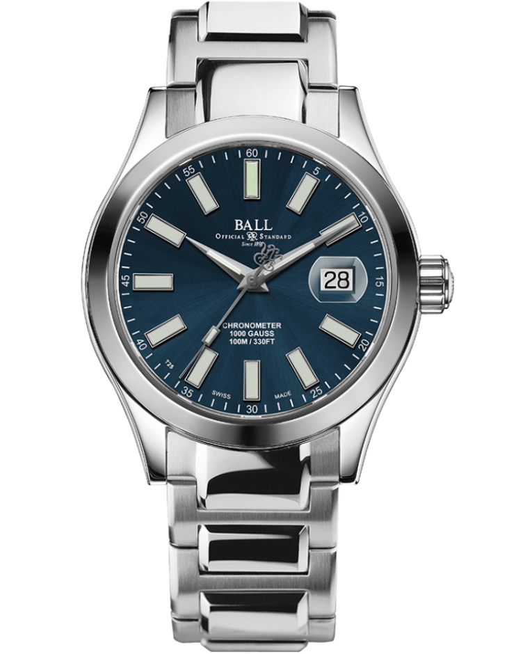Engineer III Marvelight Chronometer | Navy Blue Dial | Steel Bracelet | NM9026C-S6CJ-BE | Ball Watches for sale by Hooper Bolton UK