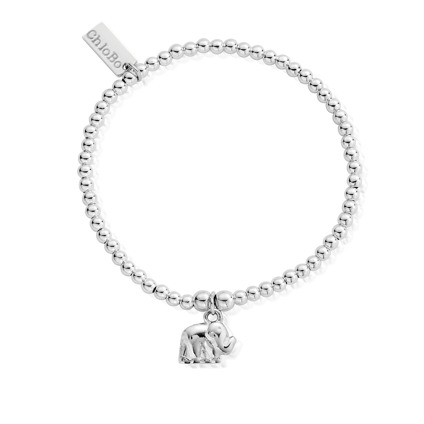 Chlobo | Cute Charm Elephant Silver Bracelet | SBCC405 | by Hooper Bolton