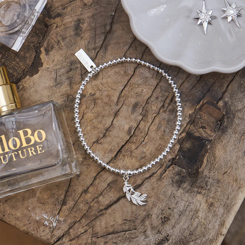 Chlobo| Cute Charm Heart In Feather Bracelet | Hooper Bolton UK