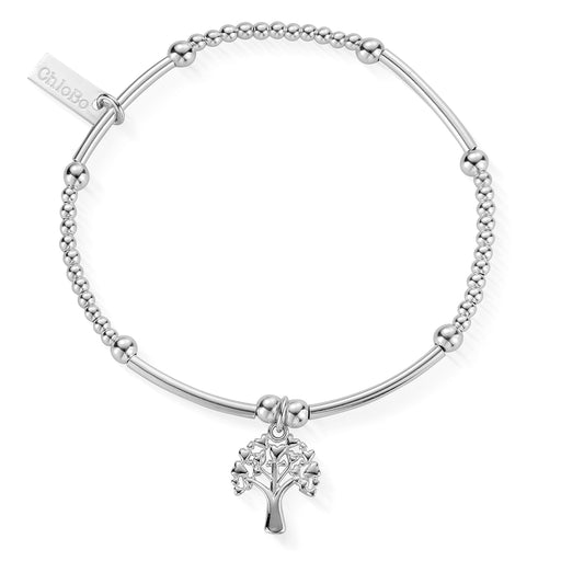 Chlobo | Cute Mini Heart Ttree of Life Silver Bracelet | SBCM690 | by Hooper Bolton