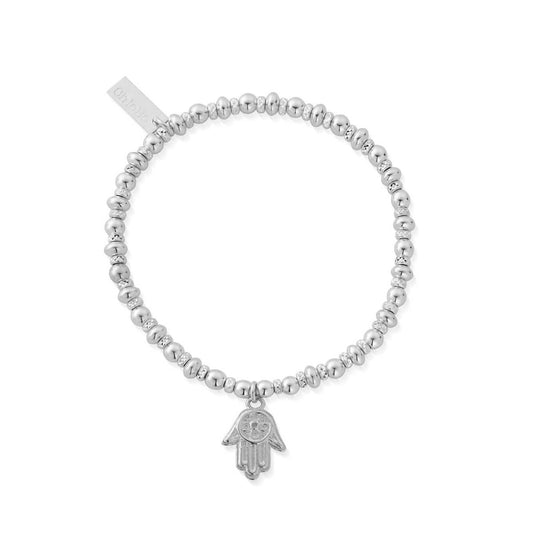 Chlobo | Didi Sparkle Hamsa Hand Silver Bracelet | SBDS2005 | by Hooper Bolton