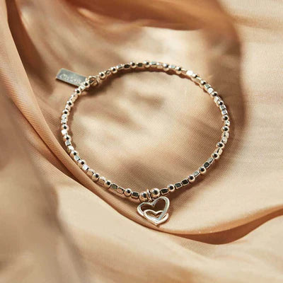 Chlobo | Mini Cube Interlocking Love Heart Bracelet by Hooper Bolton UK