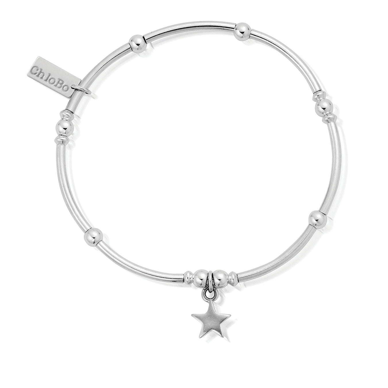 Chlobo | Mini Noodle Ball Star Silver Bracelet | SBMNB806 | by Hooper Bolton