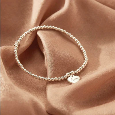 Chlobo| Personalised Cute Charm Heart Silver Bracelet | SBCC024| Hooper Bolton UK