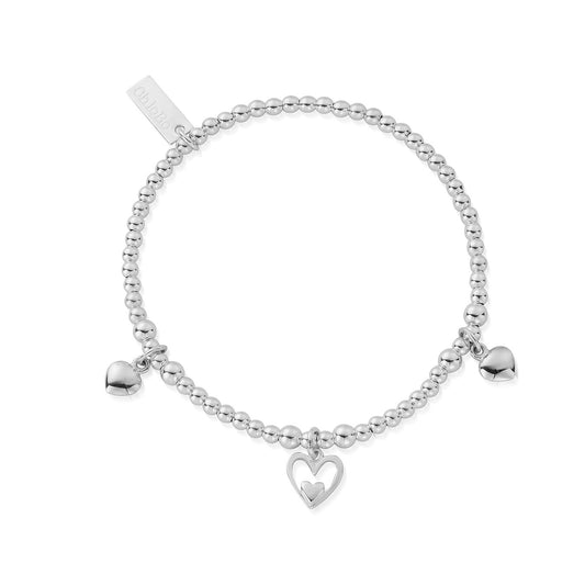 Chlobo | Triple Heart Silver Bracelet | SBSB7321101 | by Hooper Bolton