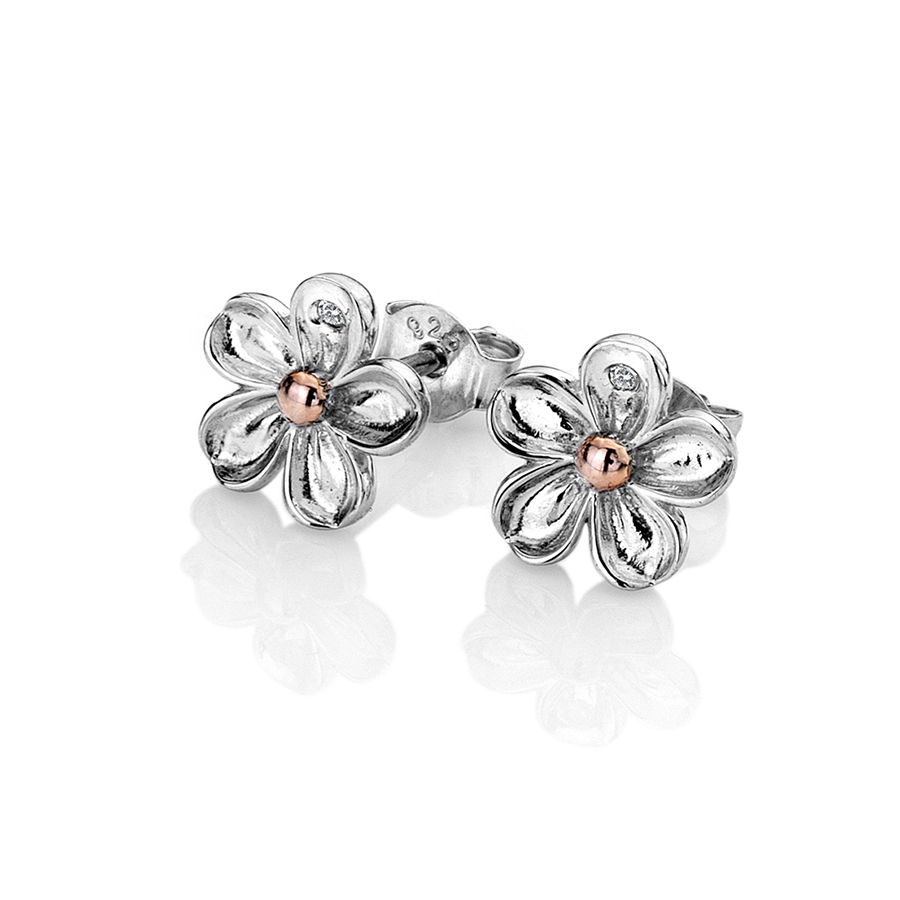 Hot Diamonds Forget Me Not Stud Silver Earrings | DE618 | by Hooper Bolton