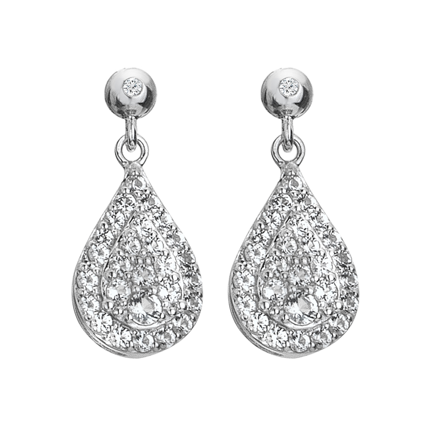 Hot Diamonds Glimmer White Topaz Diamond Earrings (DE735) | Hooper Bolton
