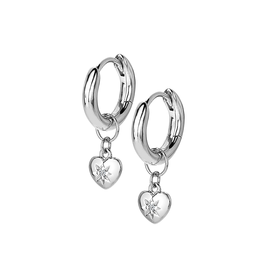 Hot Diamonds Heart Silver Earrings | DE718 | by Hooper Bolton