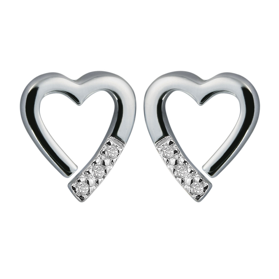 Hot Diamonds Romantic Silver Earrings | DE110 | by Hooper Bolton