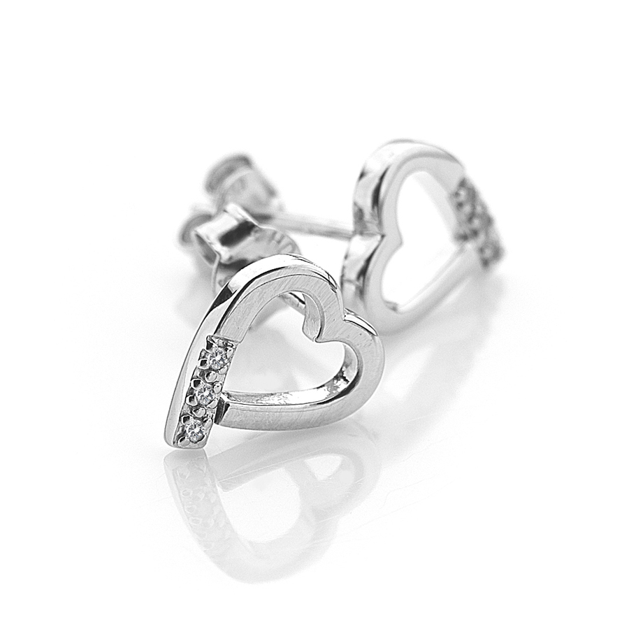 Hot Diamonds Romantic Silver Earrings | DE110 | by Hooper Bolton