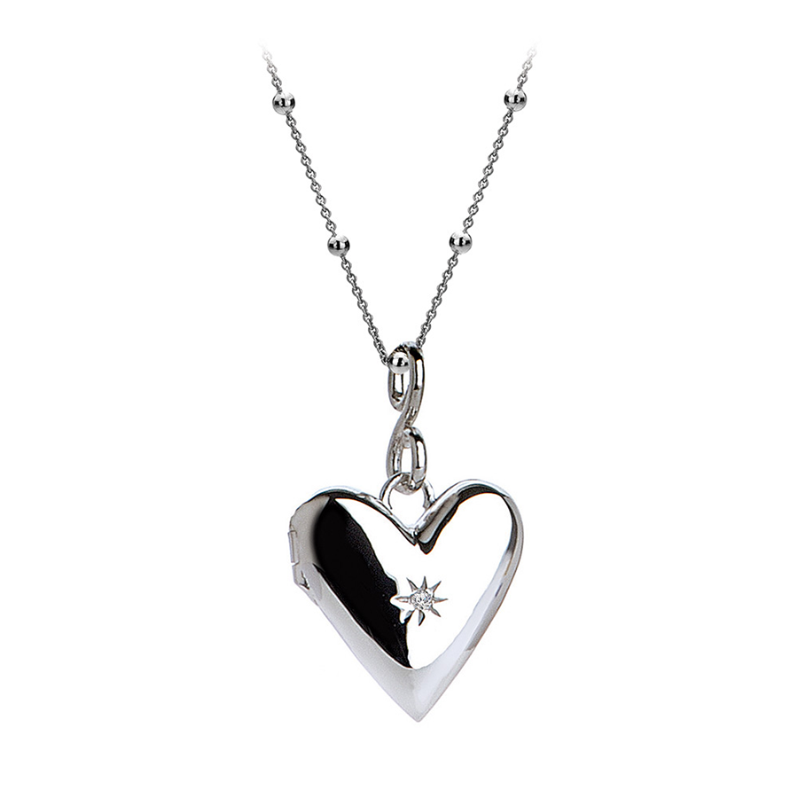 Hot Diamonds Small Heart Silver Locket (DP142) | Hooper Bolton