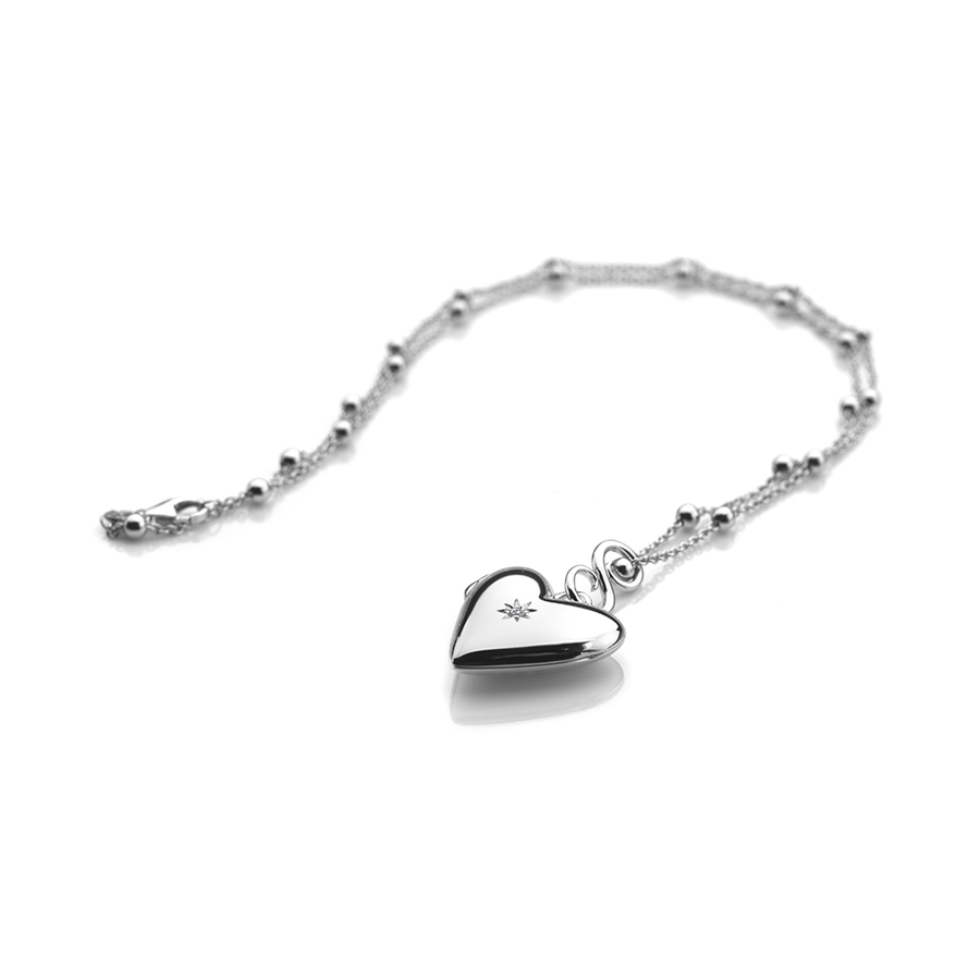 Hot Diamonds Small Heart Silver Locket (DP142) | Hooper Bolton