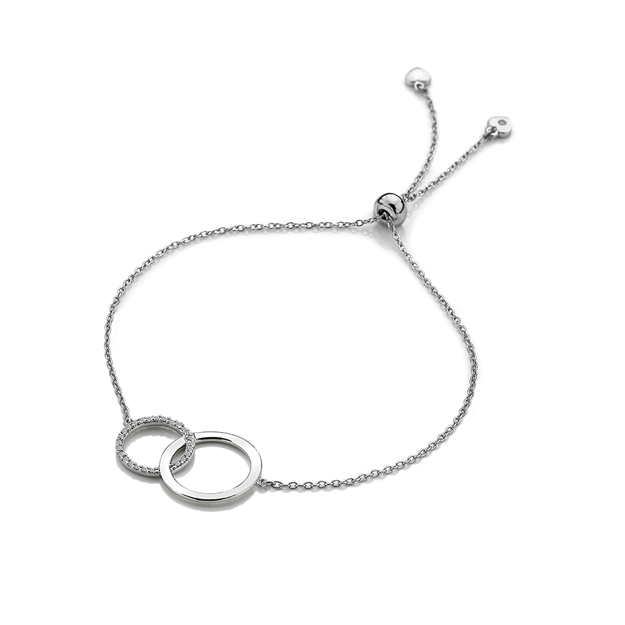 Hot Diamonds Striking Circle Silver Bracelet (DL568) | Hooper Bolton