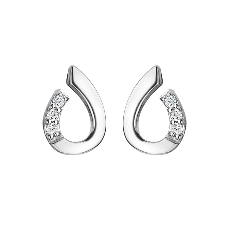 Hot Diamonds Teardrop Silver Earrings | DE729 | by Hooper Bolton