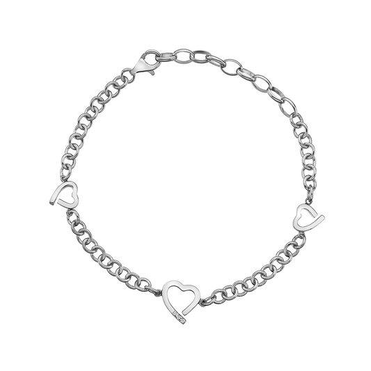 Hot Diamonds Warm Heart Silver Bracelet (DL564) | Hooper Bolton