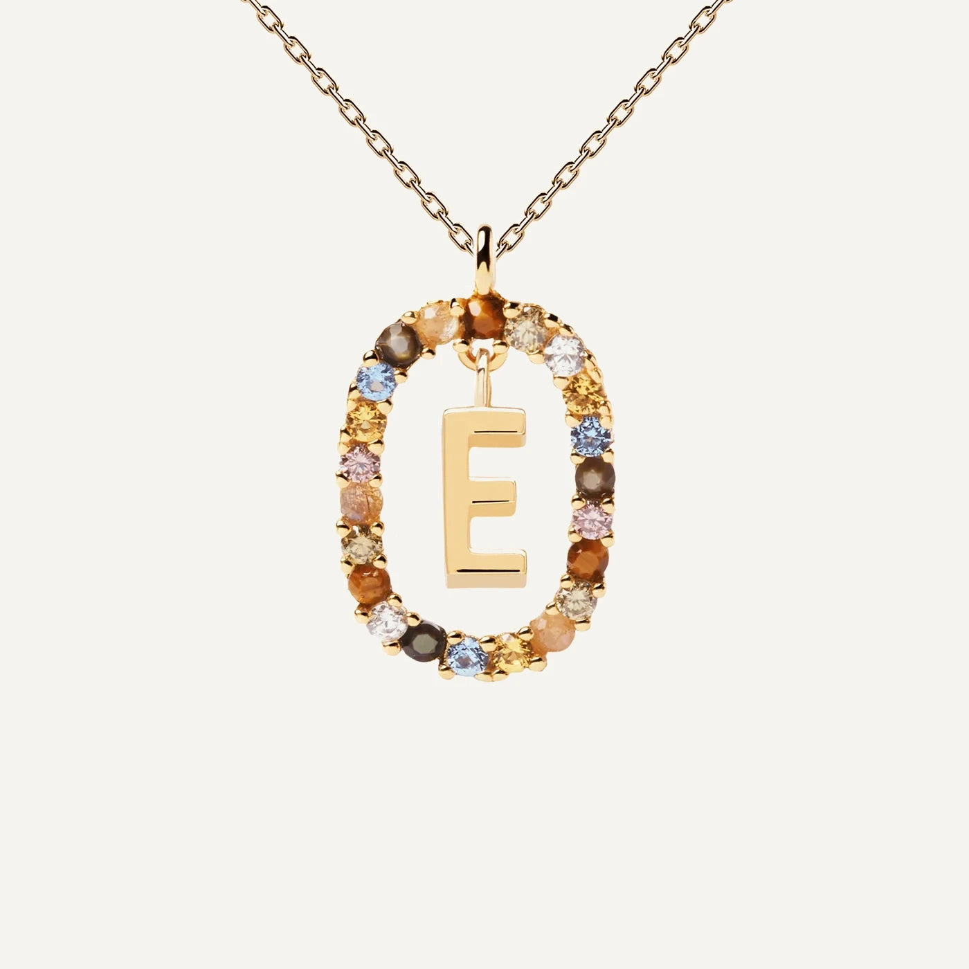 PDPAOLA | Letter E Necklace | CO01-264 | designer necklaces by Hooper Bolton