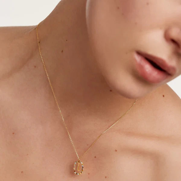 PDPAOLA | Letter L Necklace | CO01-271 | designer necklaces by Hooper Bolton
