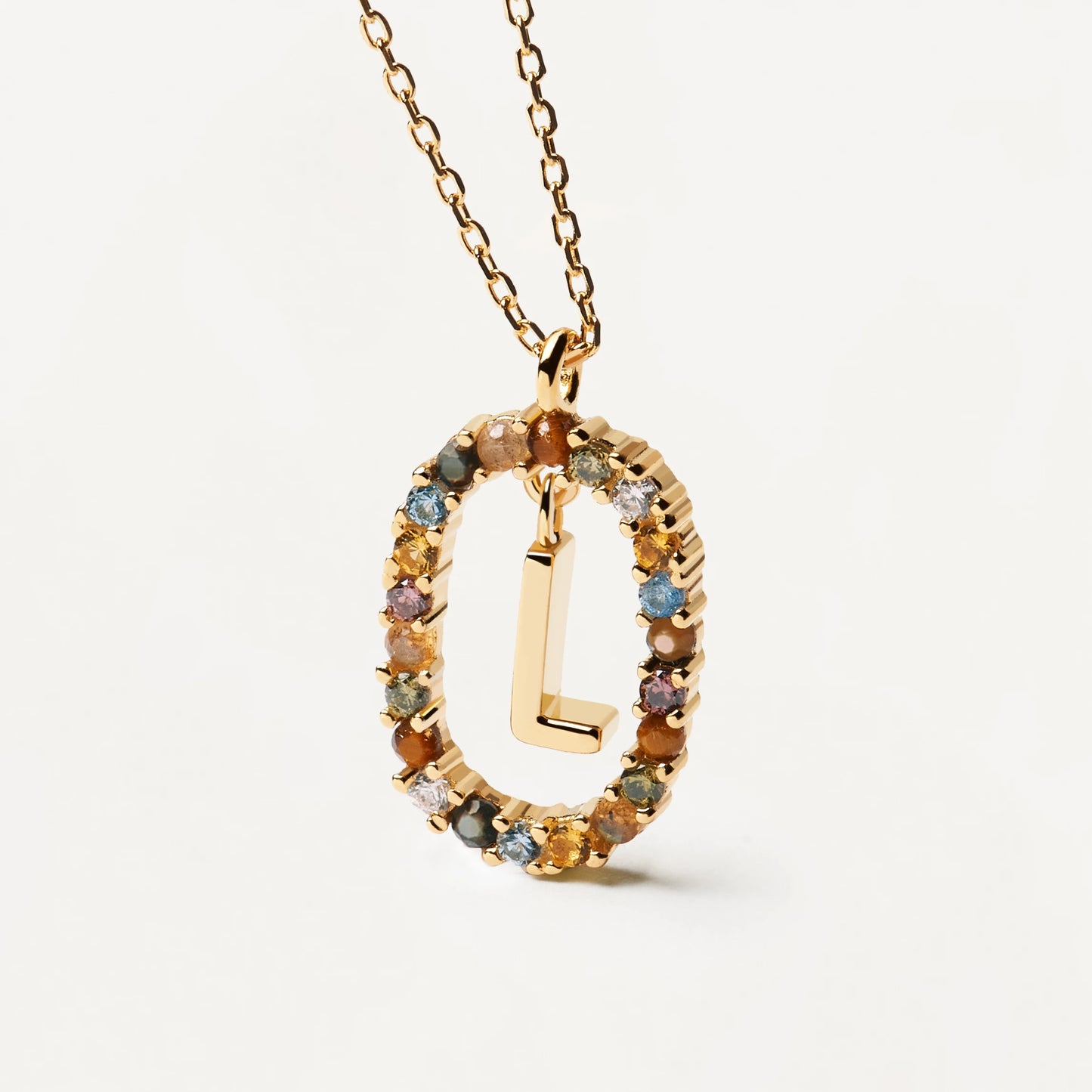 PDPAOLA | Letter L Necklace | CO01-271 | designer necklaces by Hooper Bolton