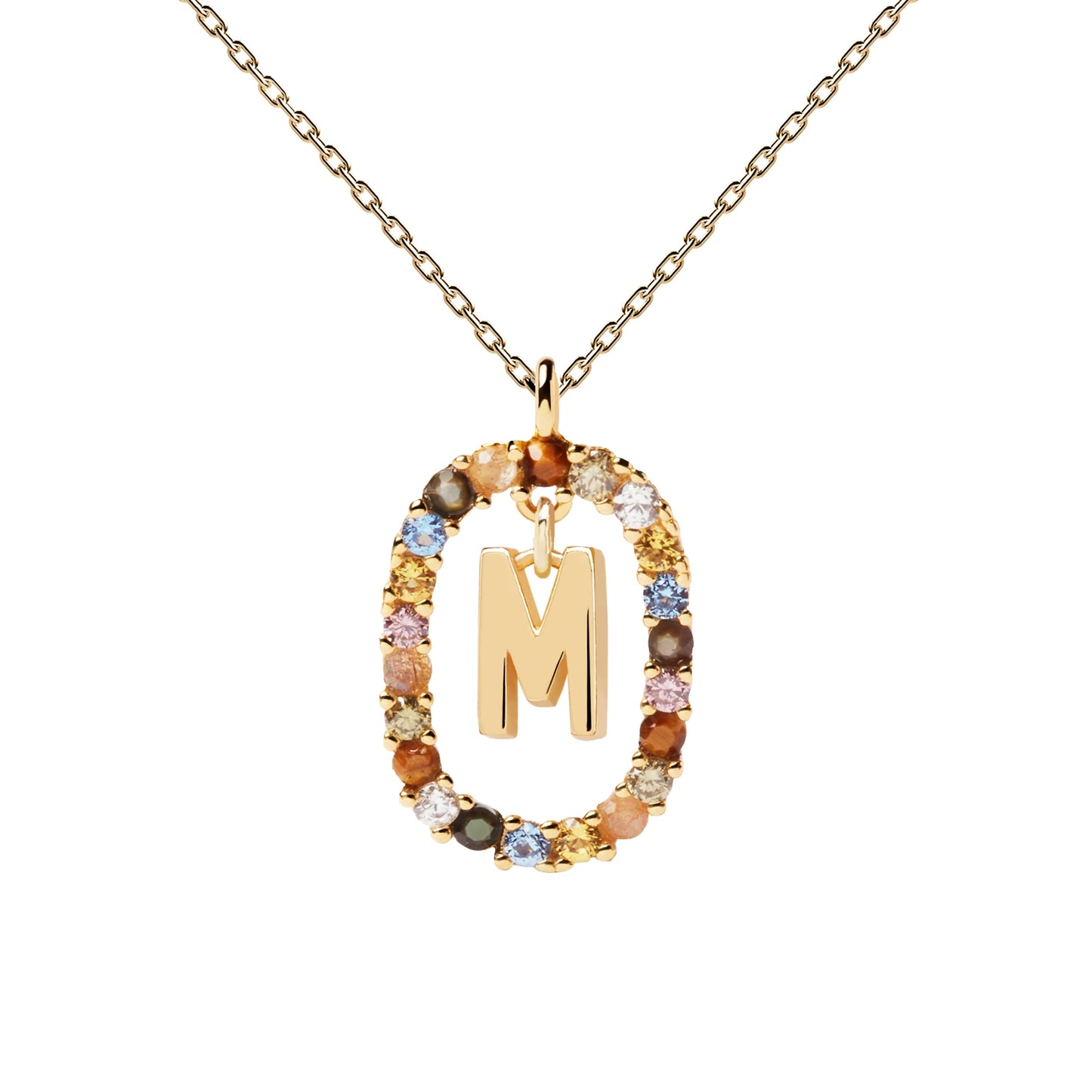 PDPAOLA | Letter M Necklace | CO01-272 | designer necklaces by Hooper Bolton