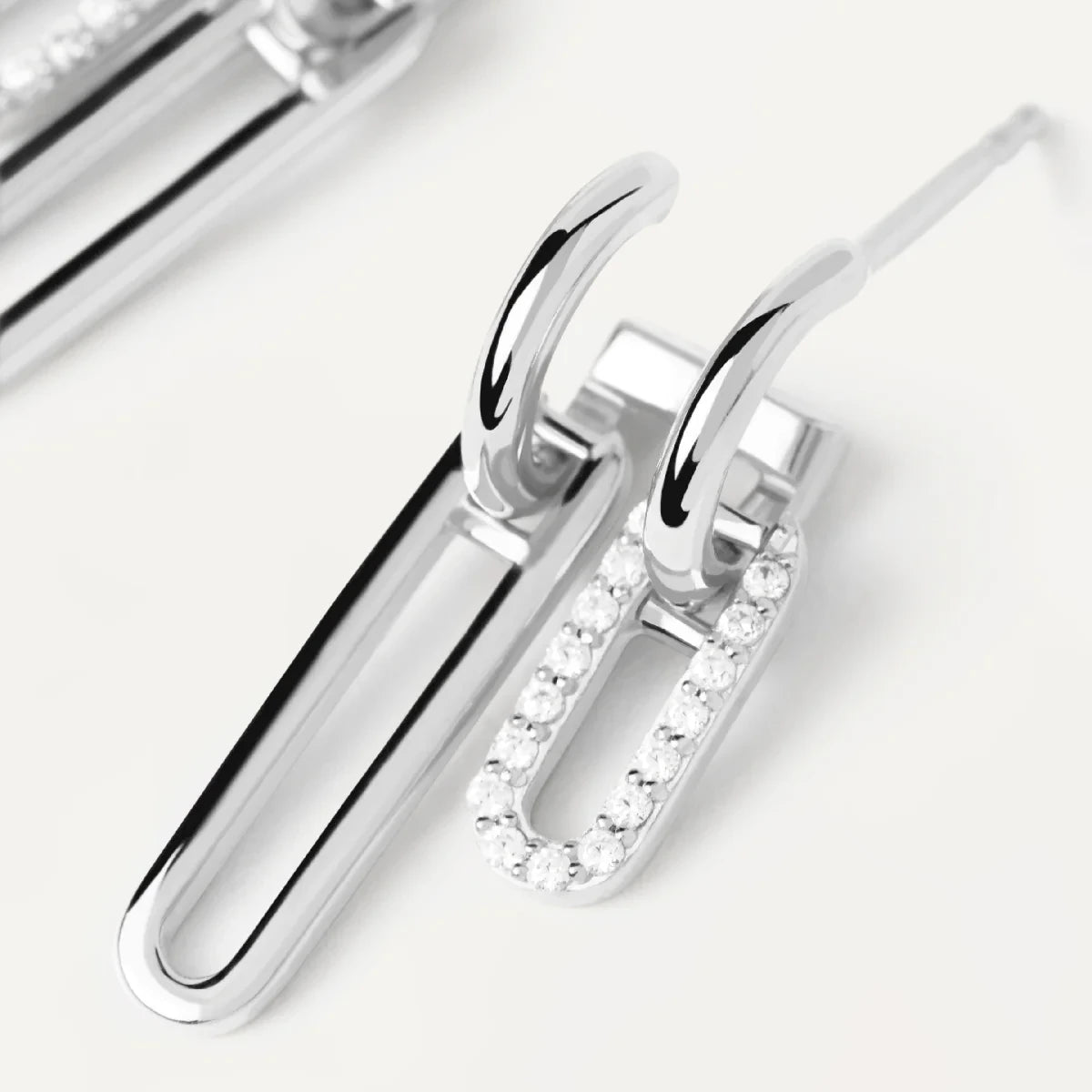PDPAOLA | Nexa Silver Hoops Earrings | AR02-828 | designer earrings by Hooper Bolton