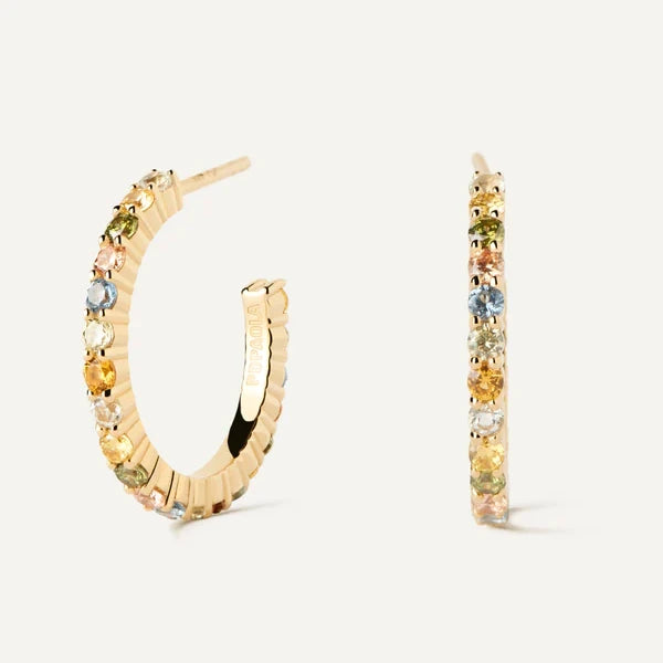 PDPAOLA | Rainbow Hoops Earrings | AR01-B96 | designer earrings by Hooper Bolton