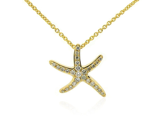 Bespoke Handmade Jewellery | 18ctGoldDiamondStarfishPendant
