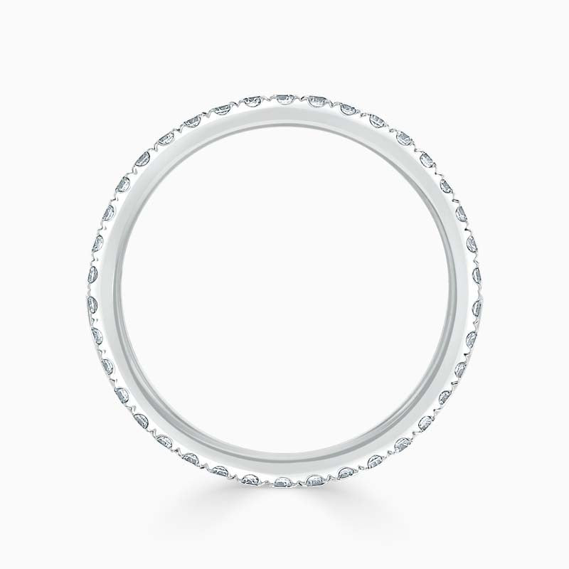 Bespoke Handmade Jewellery | 18ct White Gold 1.80mm Round Brilliant Cutdown Set Full Eternity Ring